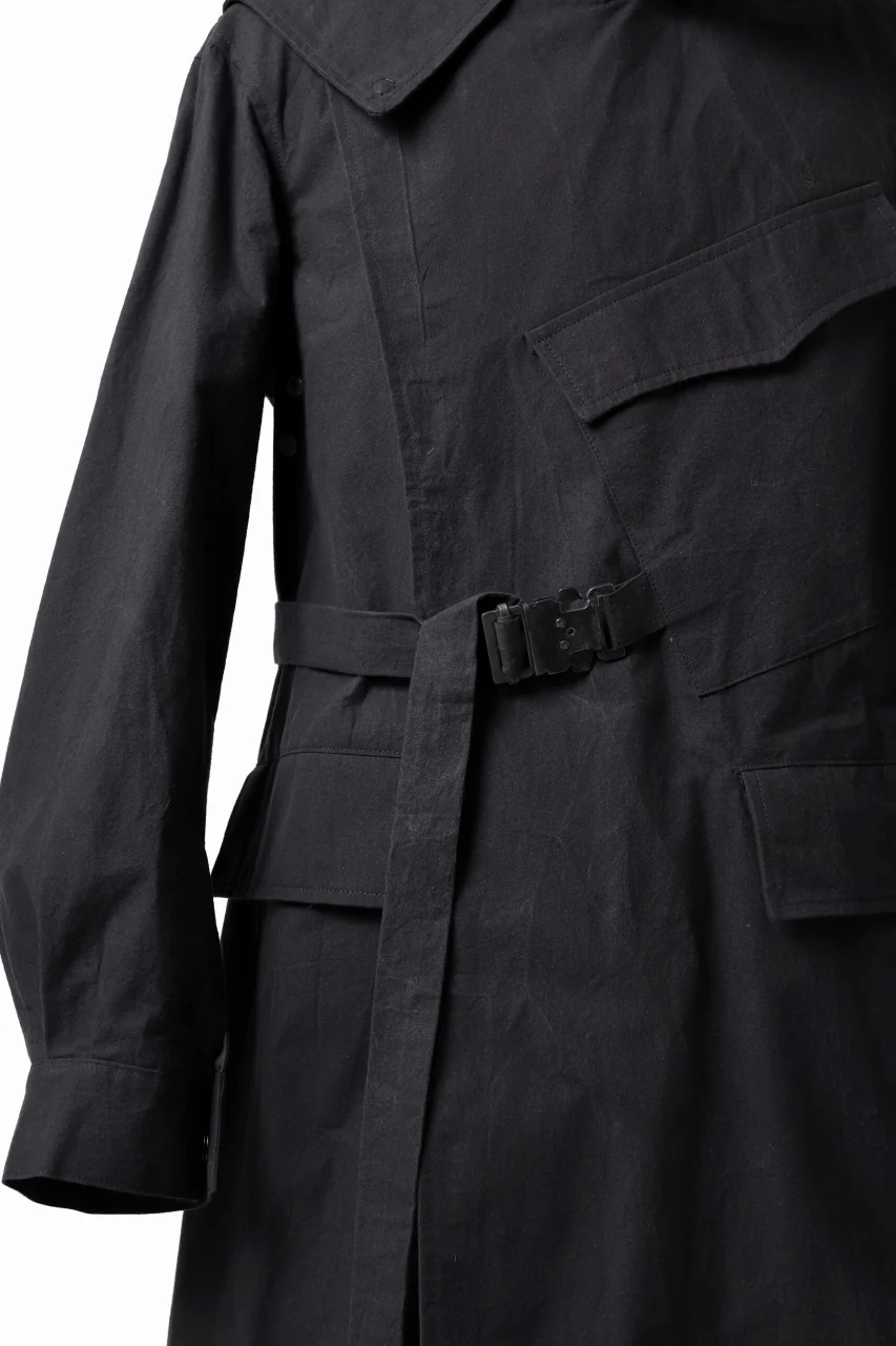 ierib exclusive storm coat 1940  / boiled waxy cotton (GREY) - Image 12