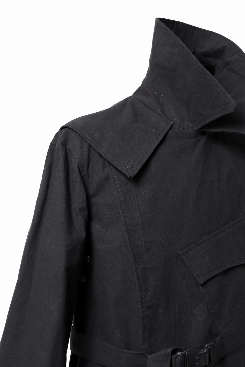 ierib exclusive storm coat 1940  / boiled waxy cotton (GREY) - Image 14