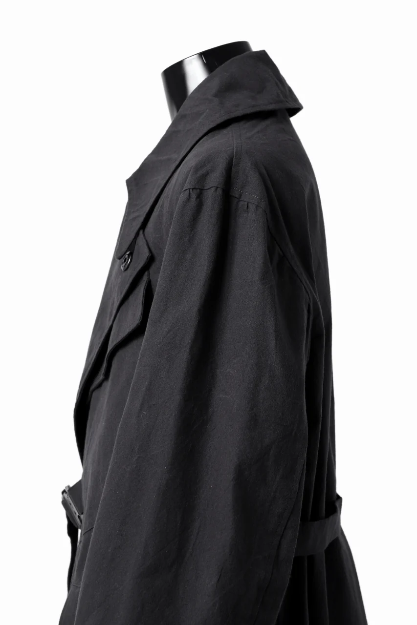 ierib exclusive storm coat 1940  / boiled waxy cotton (GREY) - Image 20