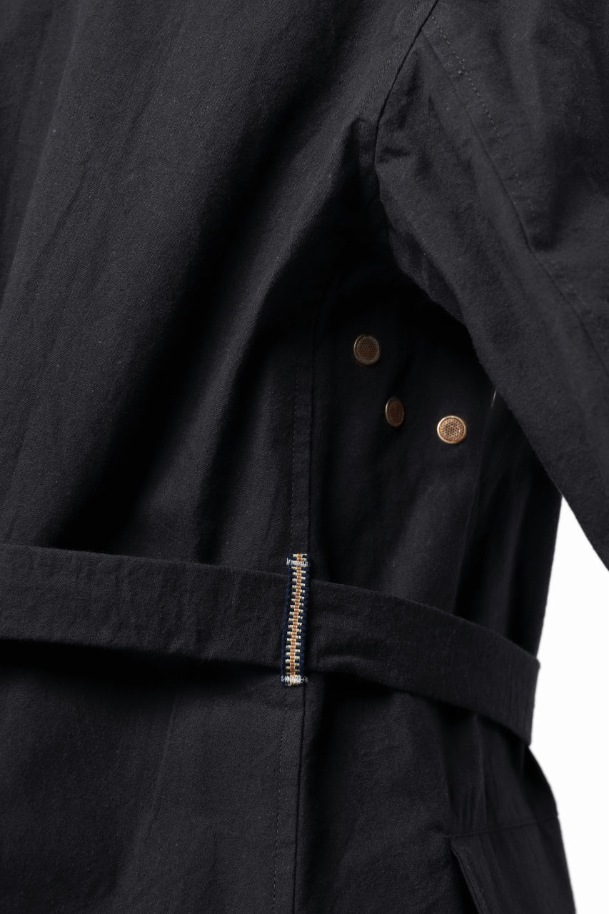 ierib exclusive storm coat 1940  / boiled waxy cotton (GREY) - Image 24