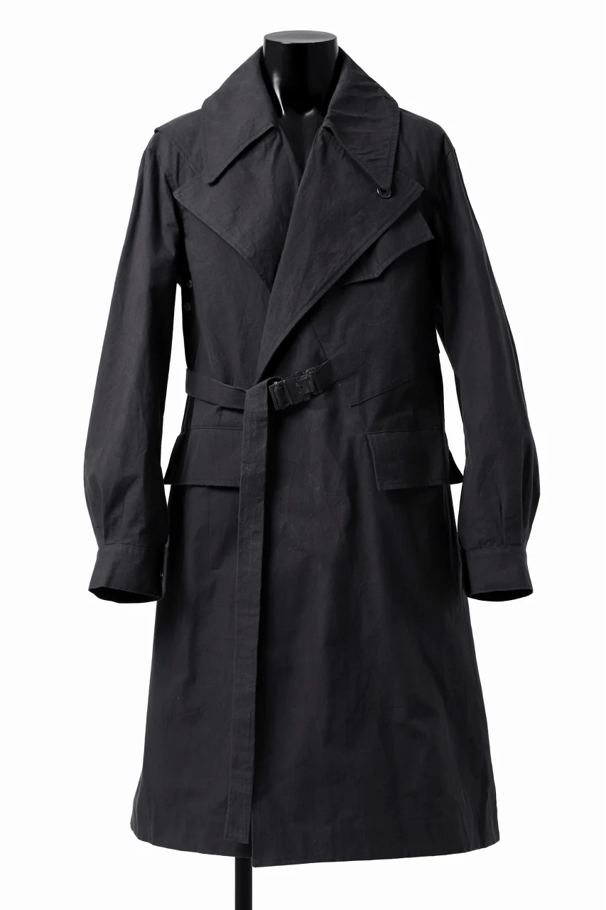 ierib exclusive storm coat 1940  / boiled waxy cotton (GREY) - Image 3