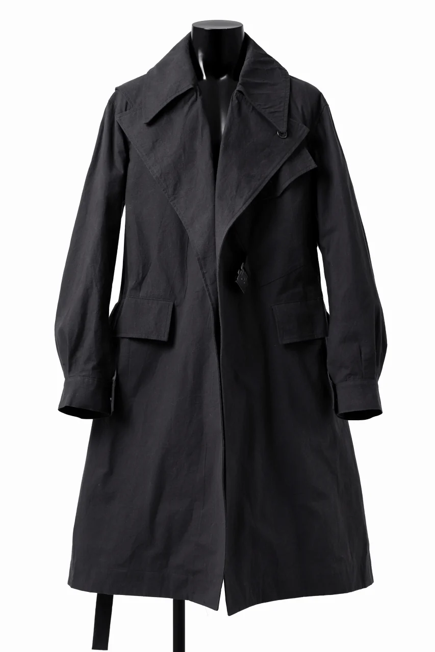 ierib exclusive storm coat 1940  / boiled waxy cotton (GREY) - Image 8