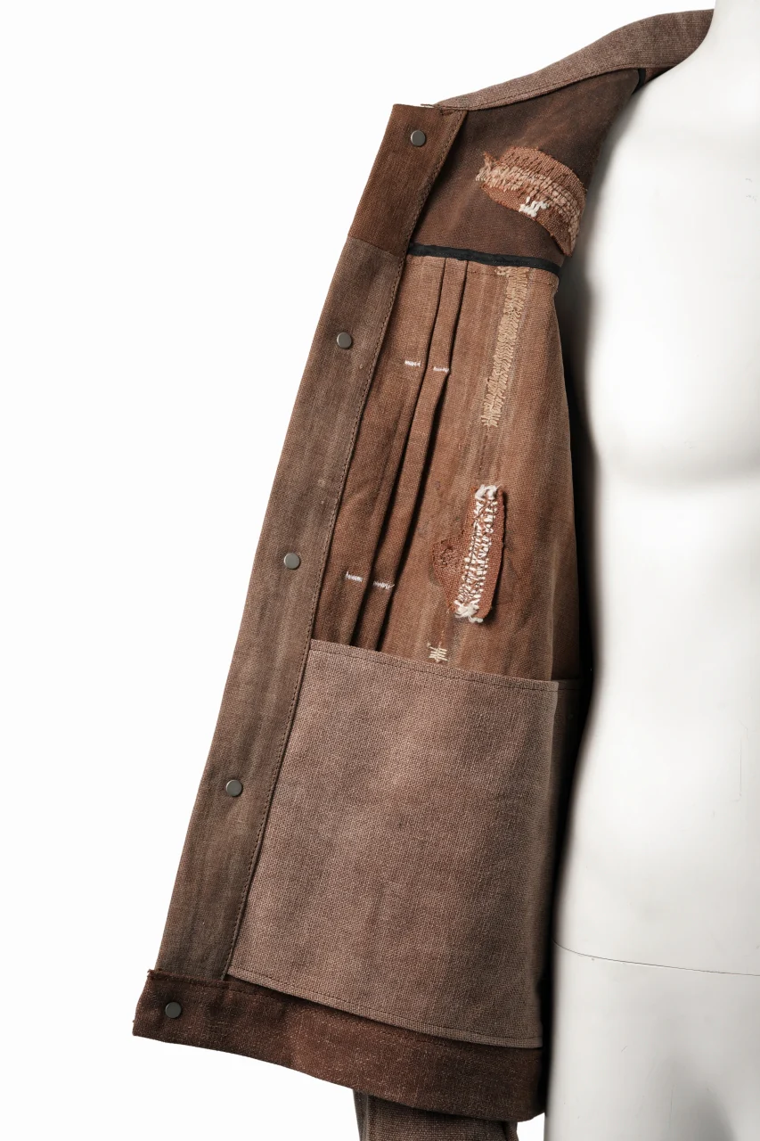 ierib exclusive Trucker Jacket /  Vintage SAKABUKURO (BROWN) - Image 11