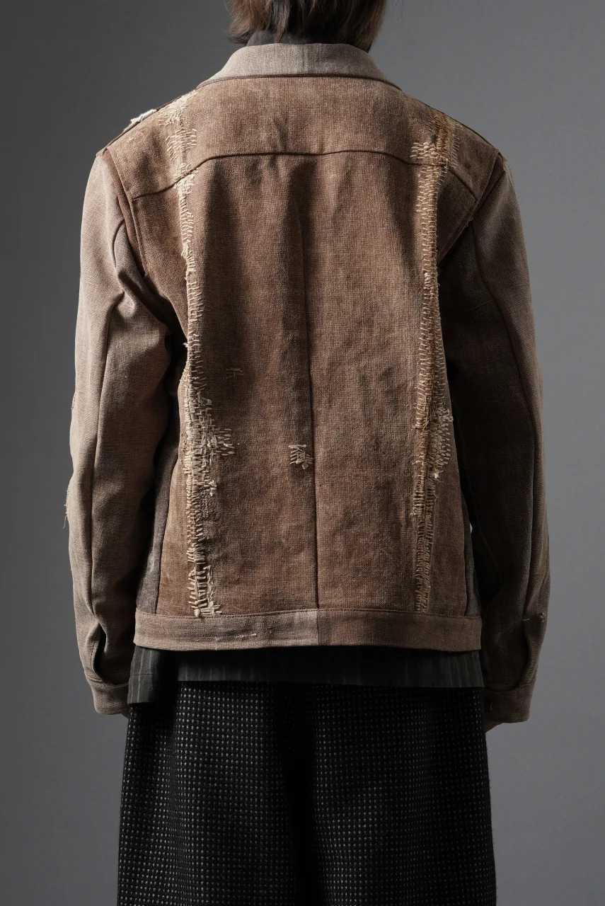 ierib exclusive Trucker Jacket /  Vintage SAKABUKURO (BROWN) - Image 16