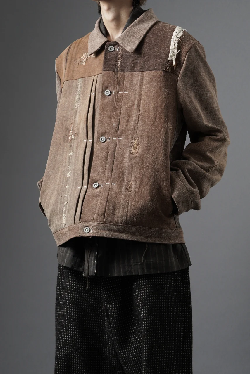 ierib exclusive Trucker Jacket /  Vintage SAKABUKURO (BROWN) - Image 17