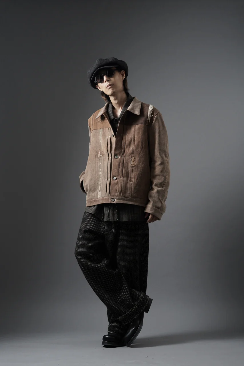 ierib exclusive Trucker Jacket /  Vintage SAKABUKURO (BROWN) - Image 19