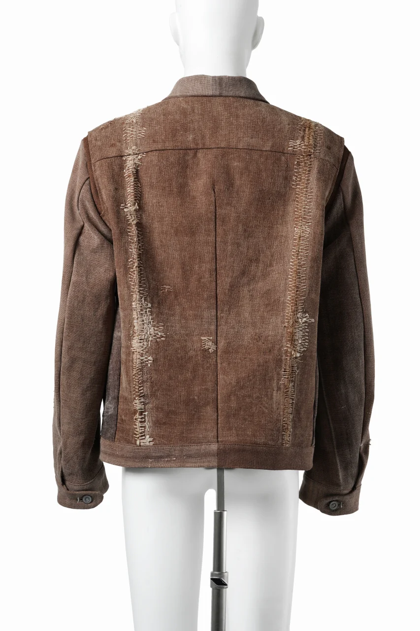 ierib exclusive Trucker Jacket /  Vintage SAKABUKURO (BROWN) - Image 2