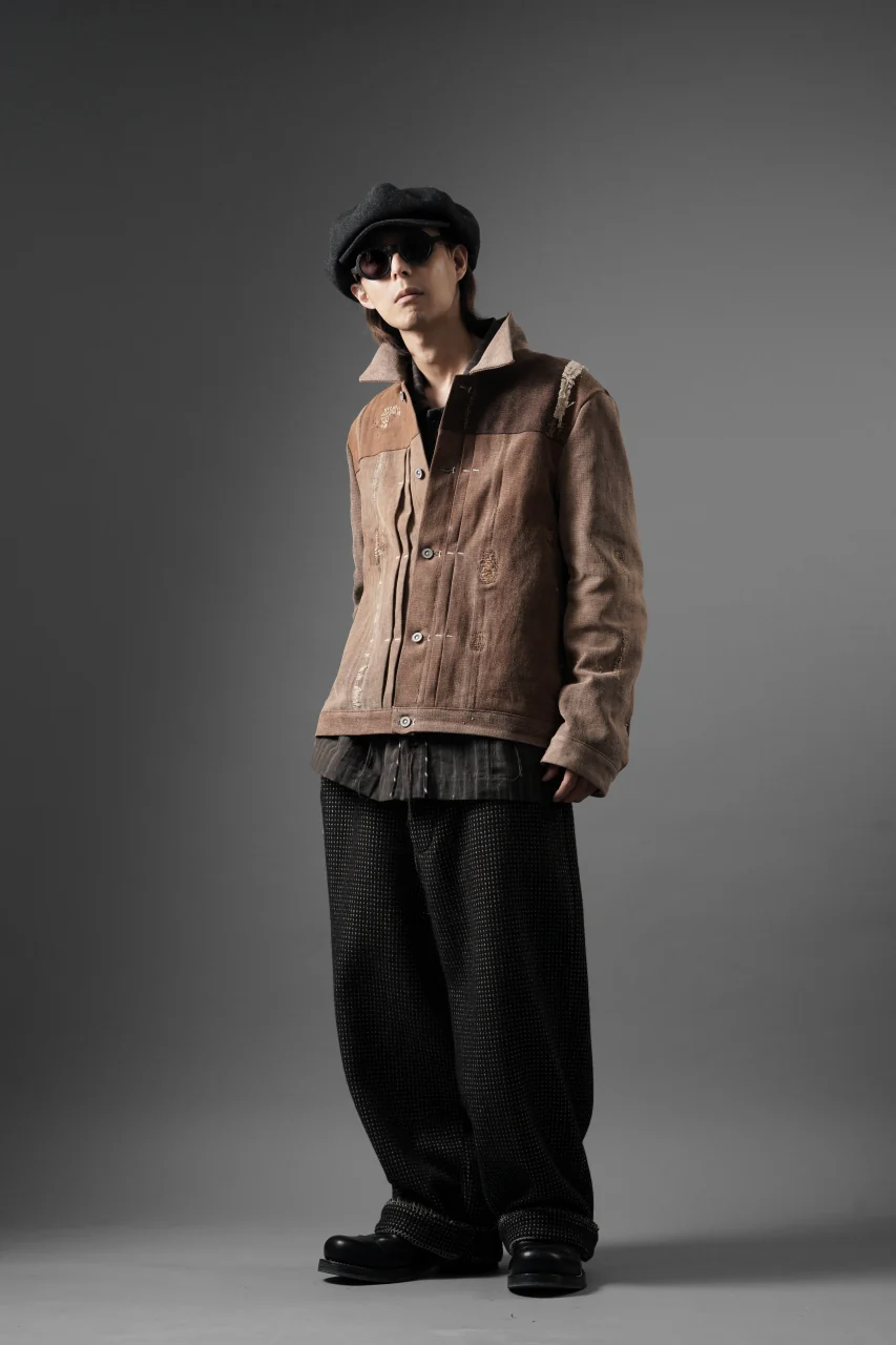 ierib exclusive Trucker Jacket /  Vintage SAKABUKURO (BROWN) - Image 20