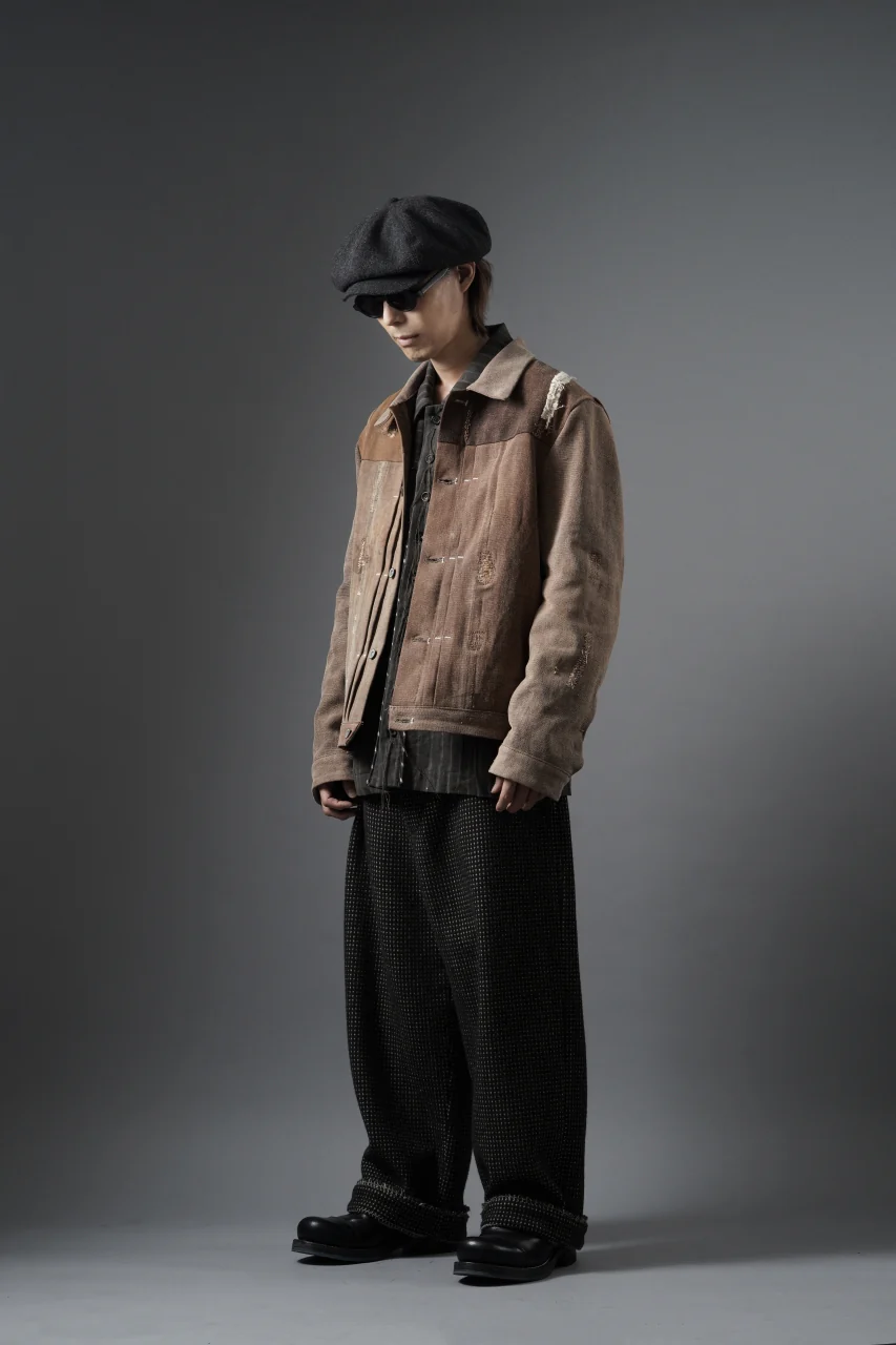 ierib exclusive Trucker Jacket /  Vintage SAKABUKURO (BROWN) - Image 21
