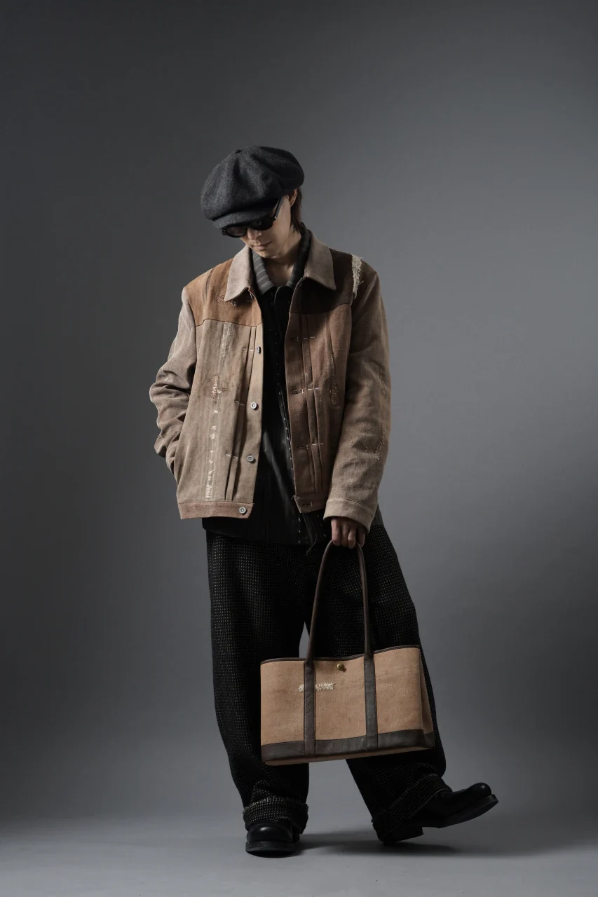 ierib exclusive Trucker Jacket /  Vintage SAKABUKURO (BROWN) - Image 22