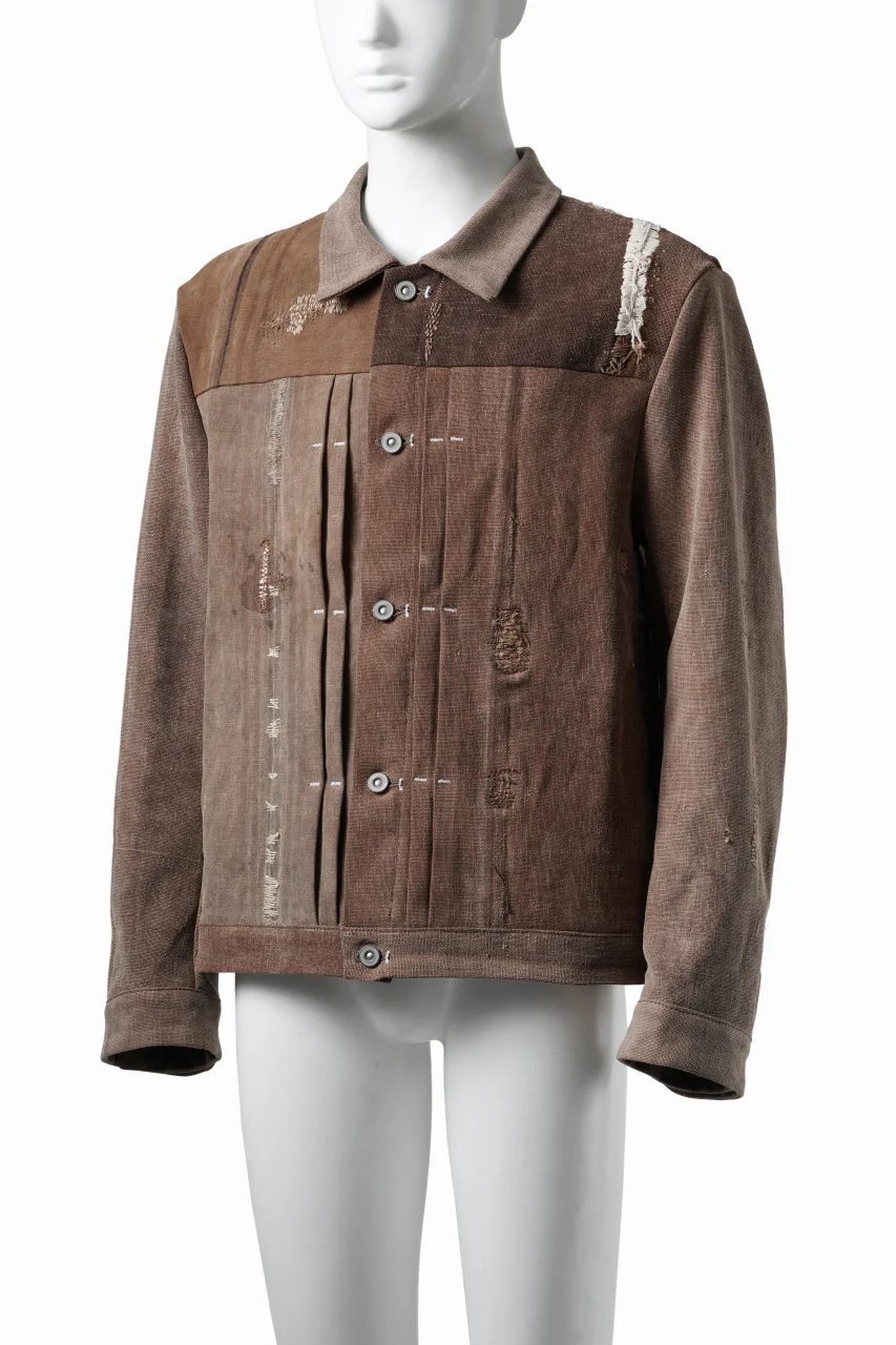 ierib exclusive Trucker Jacket /  Vintage SAKABUKURO (BROWN) - Image 3