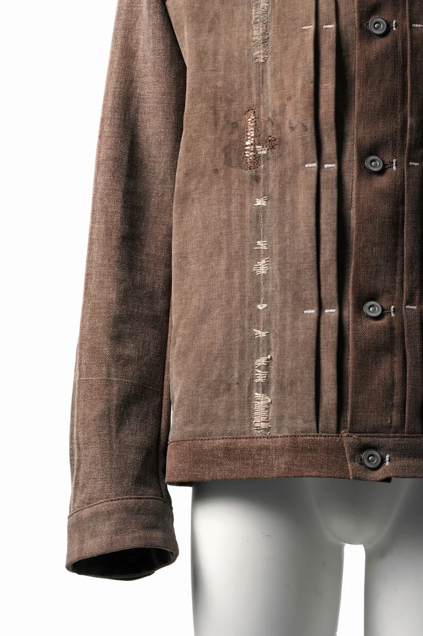 ierib exclusive Trucker Jacket /  Vintage SAKABUKURO (BROWN) - Image 6