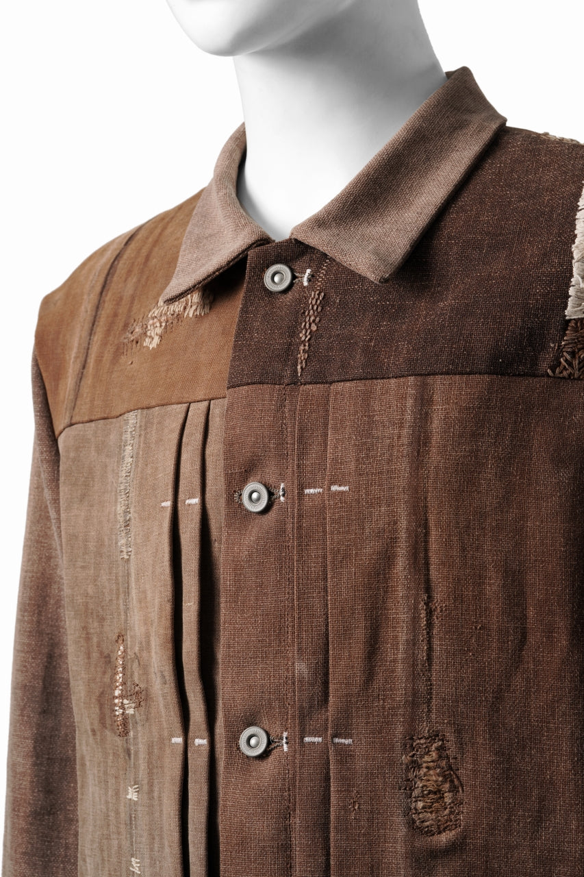 ierib exclusive Trucker Jacket /  Vintage SAKABUKURO (BROWN) - Image 7