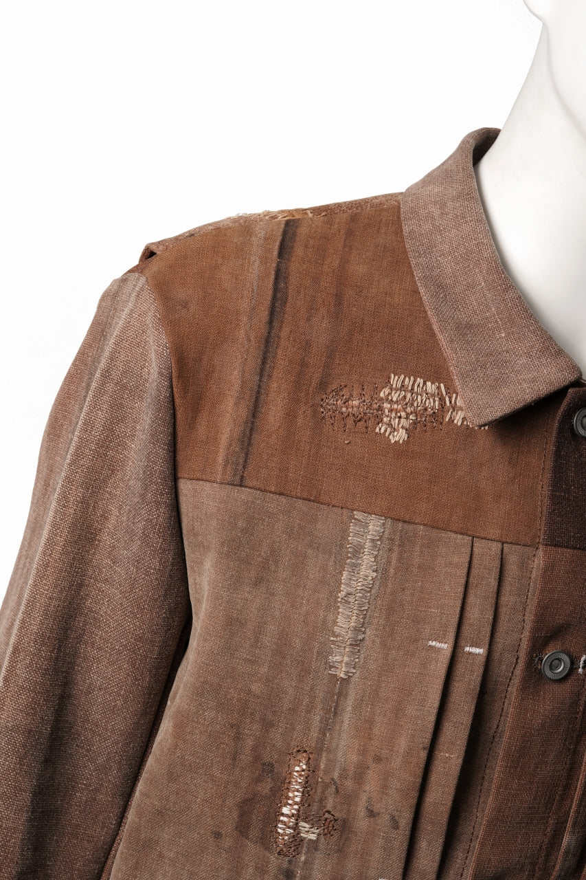 ierib exclusive Trucker Jacket /  Vintage SAKABUKURO (BROWN) - Image 8