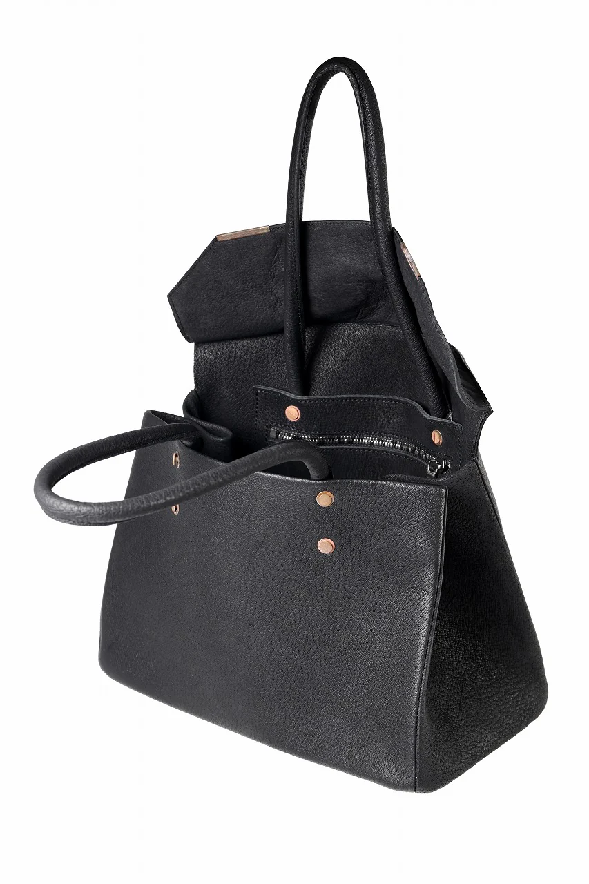 ierib exclusive TYPE-Ⅱ Bark Bag 30 / Wild Boar + Waxed Horse Butt Leather (BLACK) - Image 9