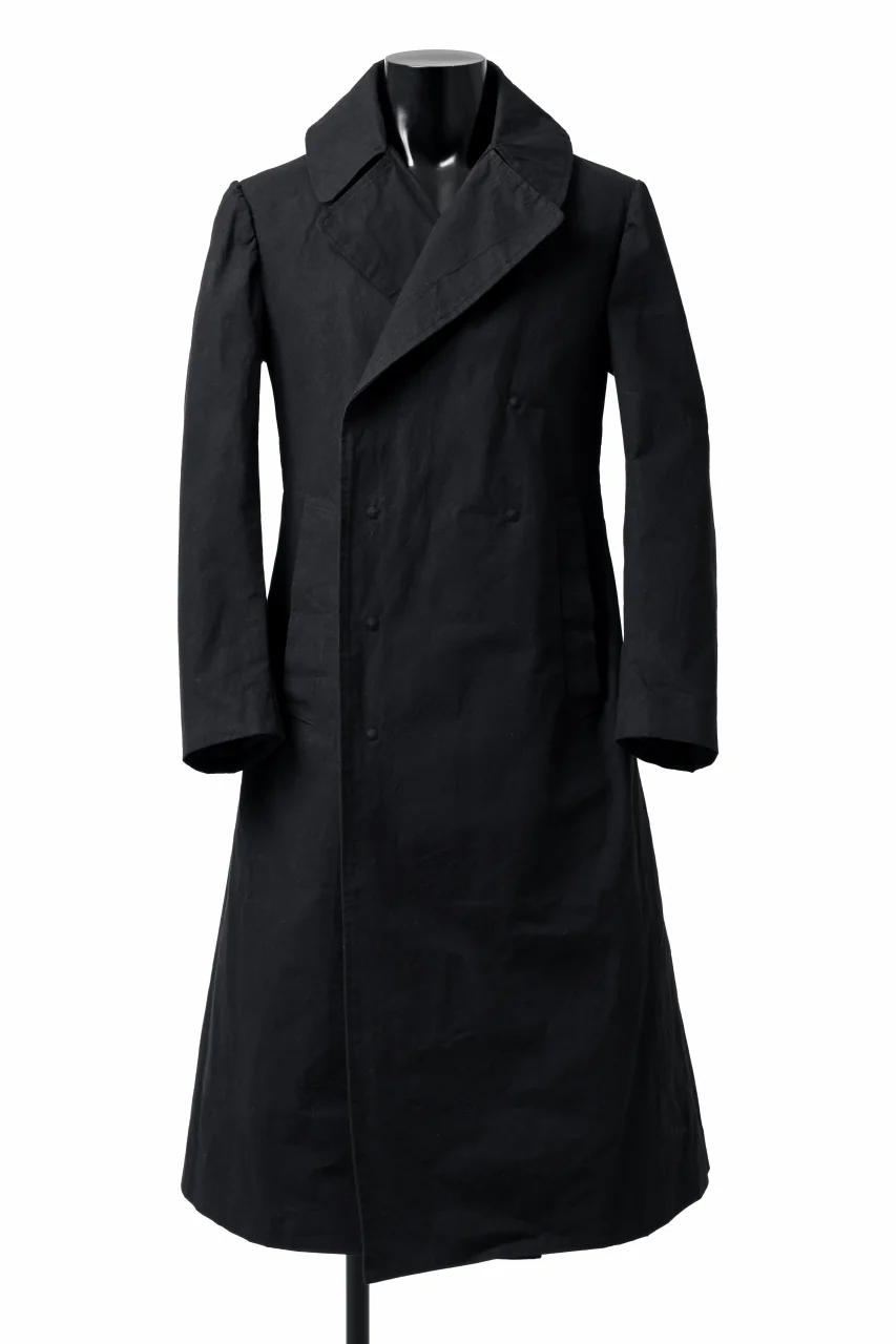 ierib exclusive military coat / boiled waxy cotton (BLACK)