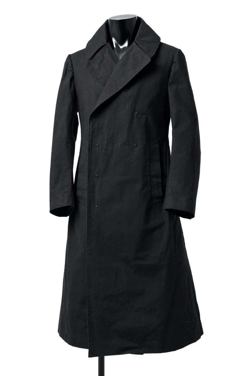 ierib exclusive military coat / boiled waxy cotton (BLACK) - Image 2