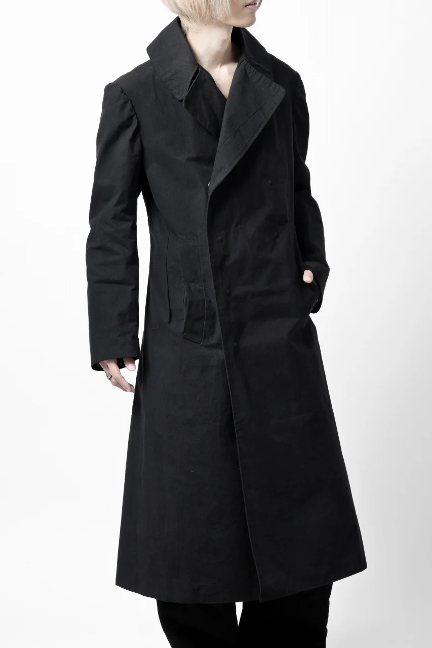 ierib exclusive military coat / boiled waxy cotton (BLACK) - Image 32