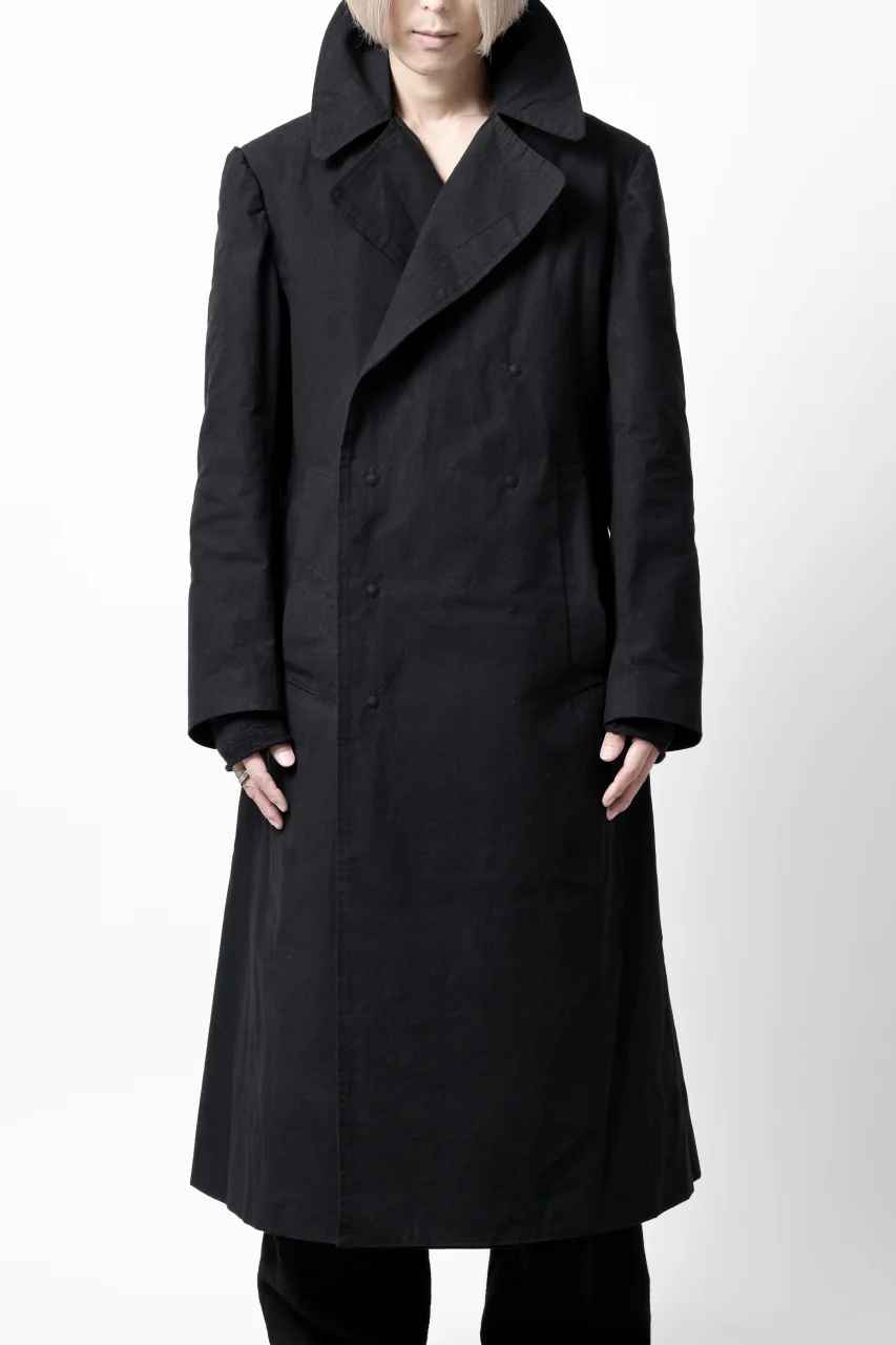 ierib exclusive military coat / boiled waxy cotton (BLACK) - Image 33