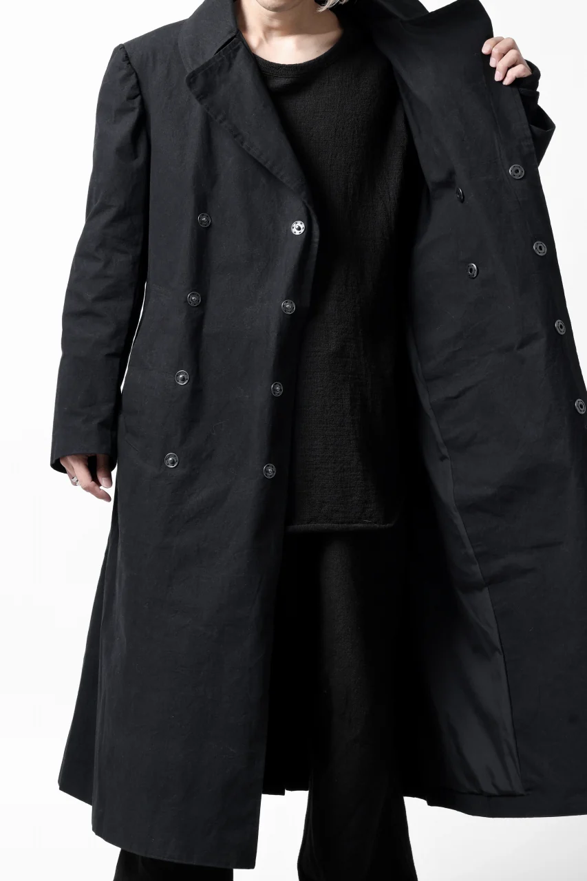 ierib exclusive military coat / boiled waxy cotton (BLACK) - Image 46