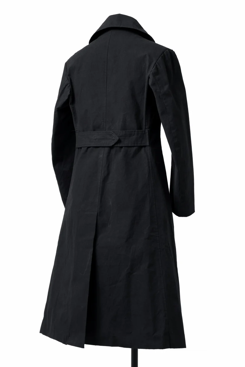 ierib exclusive military coat / boiled waxy cotton (BLACK) - Image 6