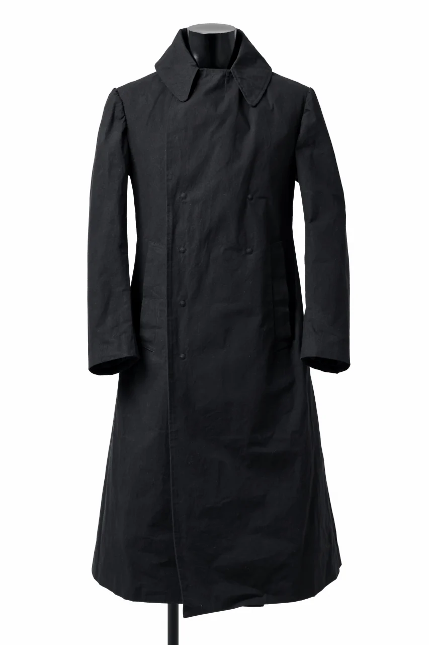 ierib exclusive military coat / boiled waxy cotton (BLACK) - Image 8