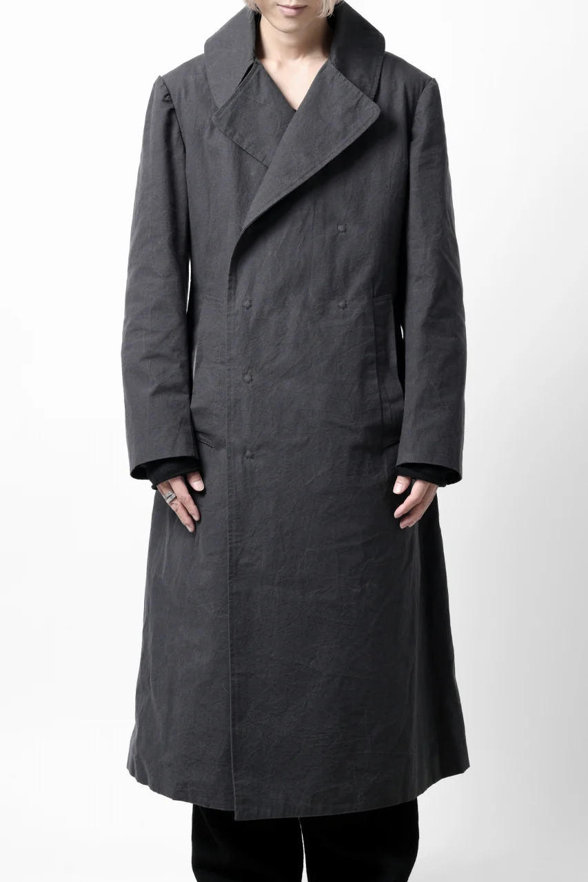 ierib exclusive military coat / boiled waxy cotton (GREY) - Image 2
