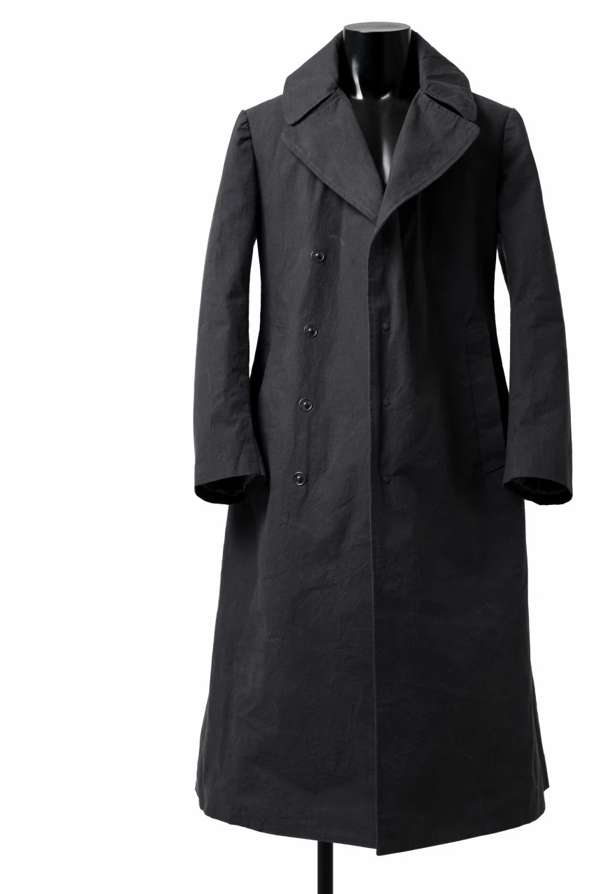ierib exclusive military coat / boiled waxy cotton (GREY) - Image 25