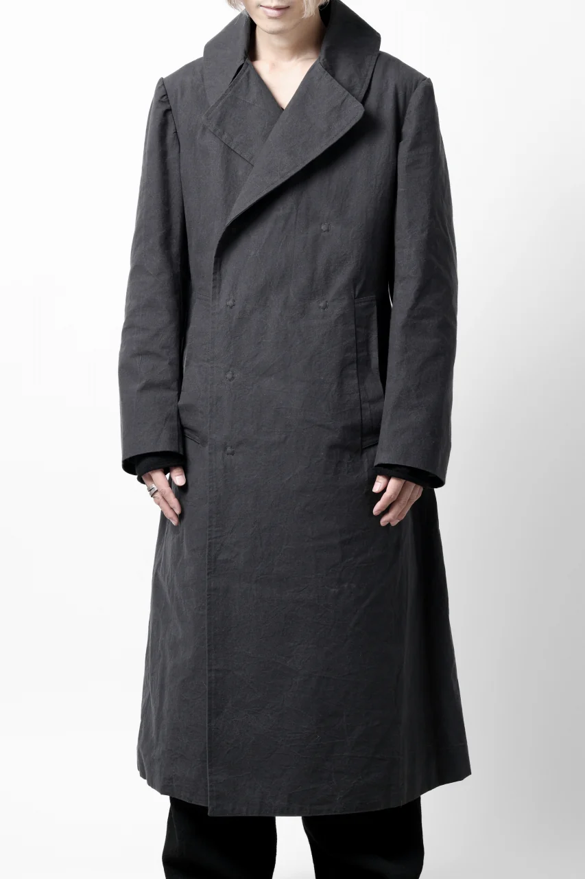 ierib exclusive military coat / boiled waxy cotton (GREY) - Image 27
