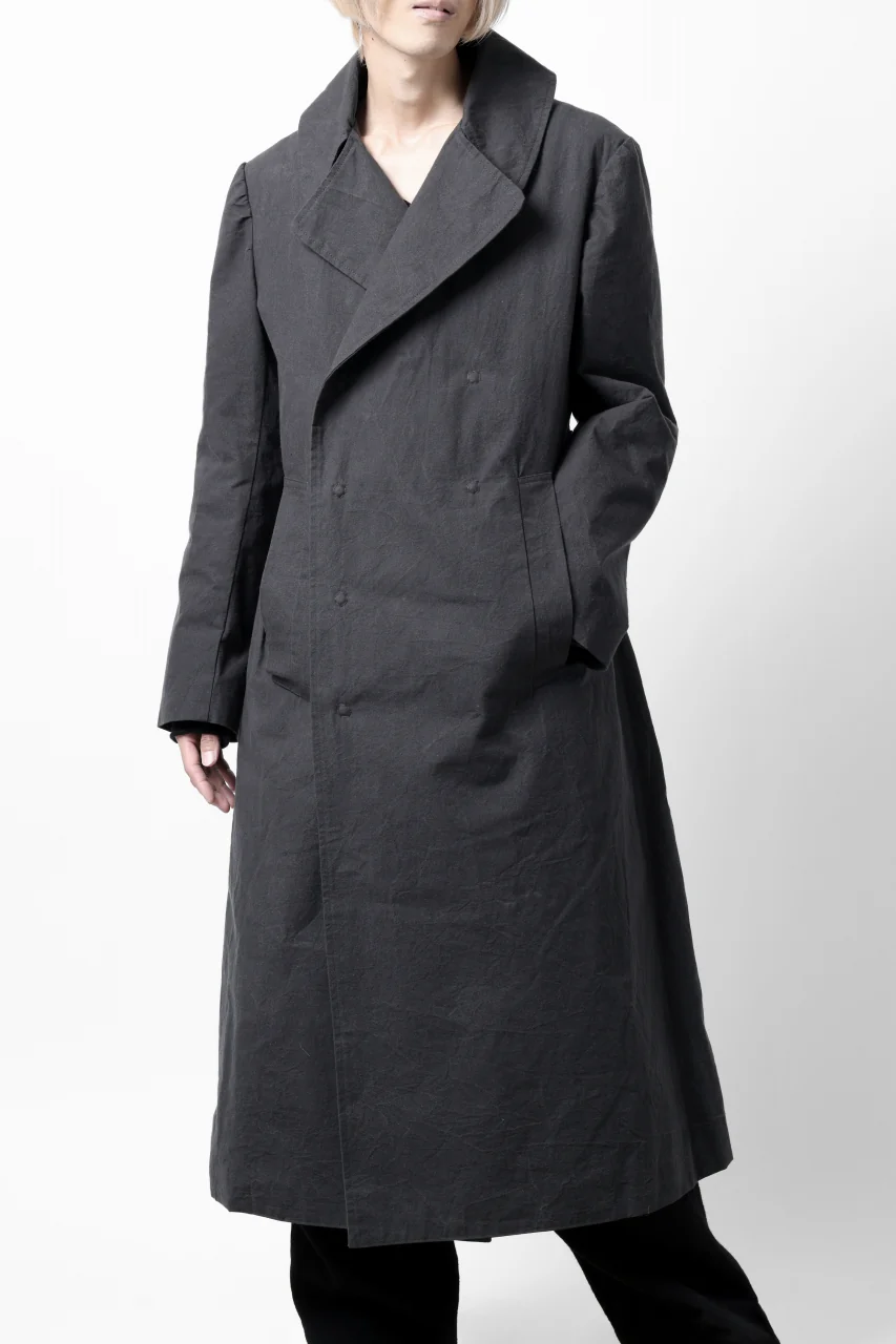 ierib exclusive military coat / boiled waxy cotton (GREY) - Image 29