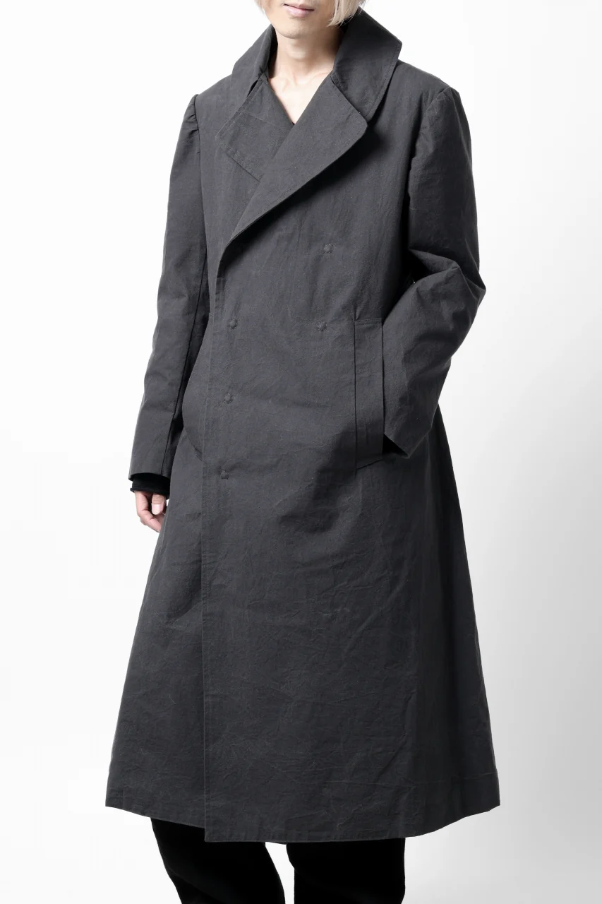 ierib exclusive military coat / boiled waxy cotton (GREY) - Image 34