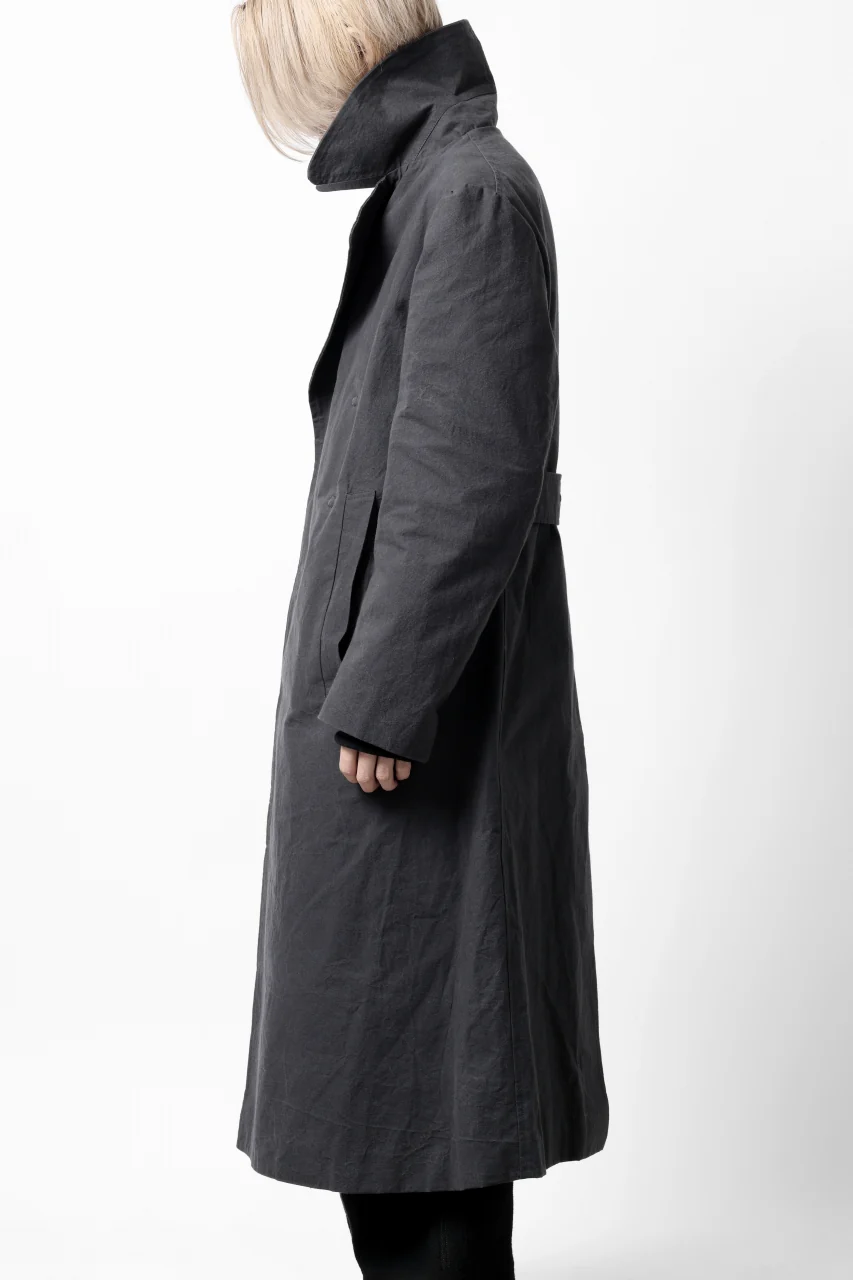 ierib exclusive military coat / boiled waxy cotton (GREY) - Image 37