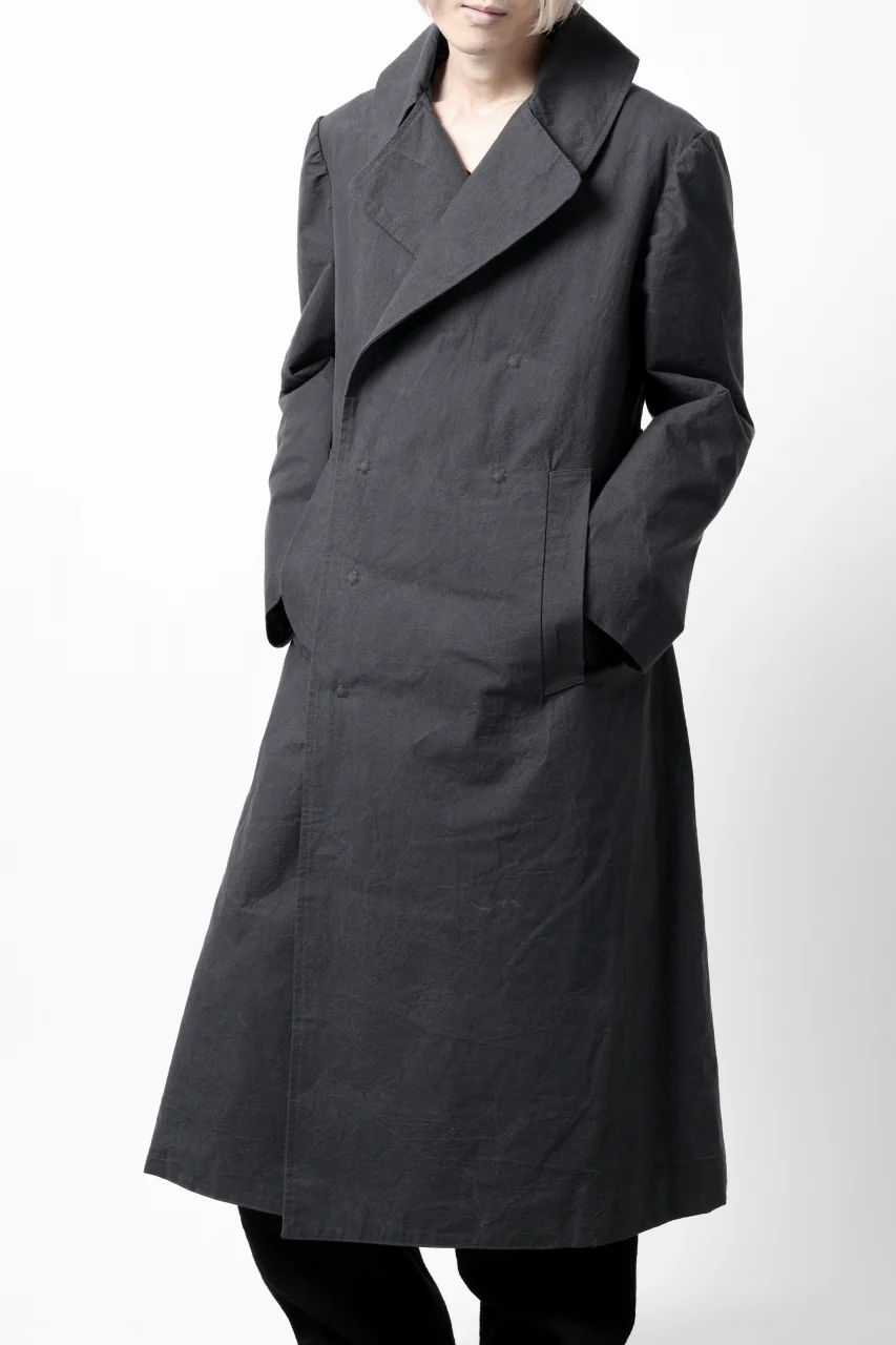 ierib exclusive military coat / boiled waxy cotton (GREY) - Image 4