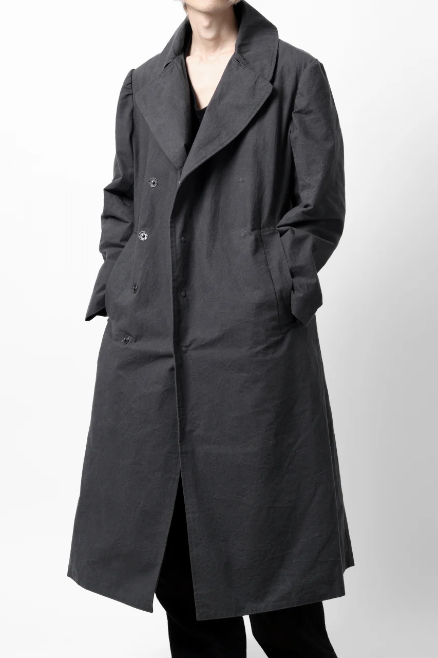 ierib exclusive military coat / boiled waxy cotton (GREY) - Image 42