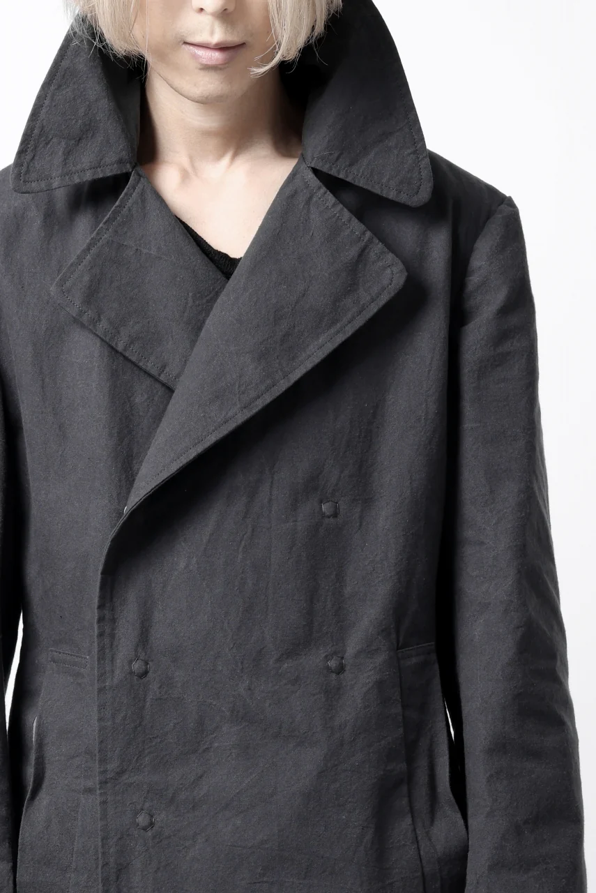 ierib exclusive military coat / boiled waxy cotton (GREY) - Image 45
