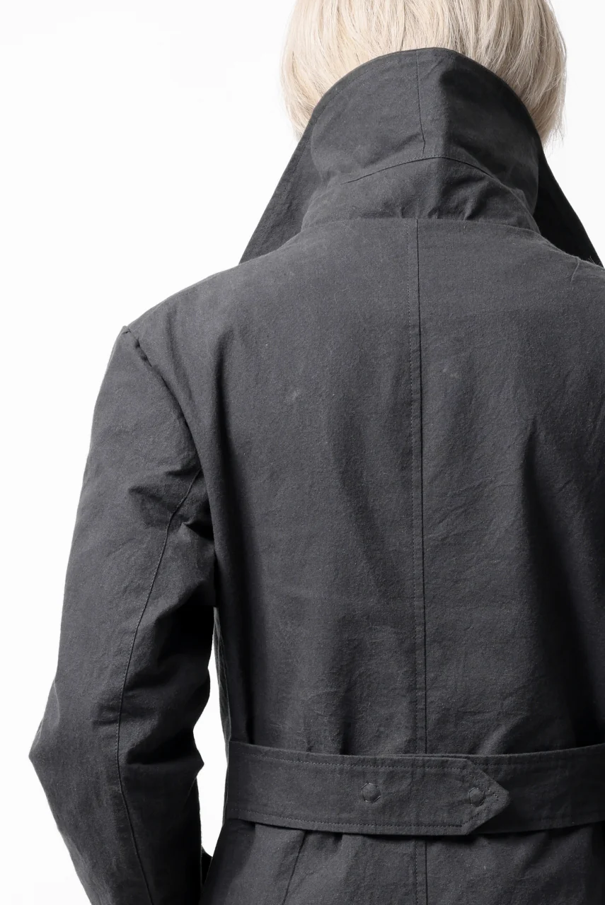 ierib exclusive military coat / boiled waxy cotton (GREY) - Image 50