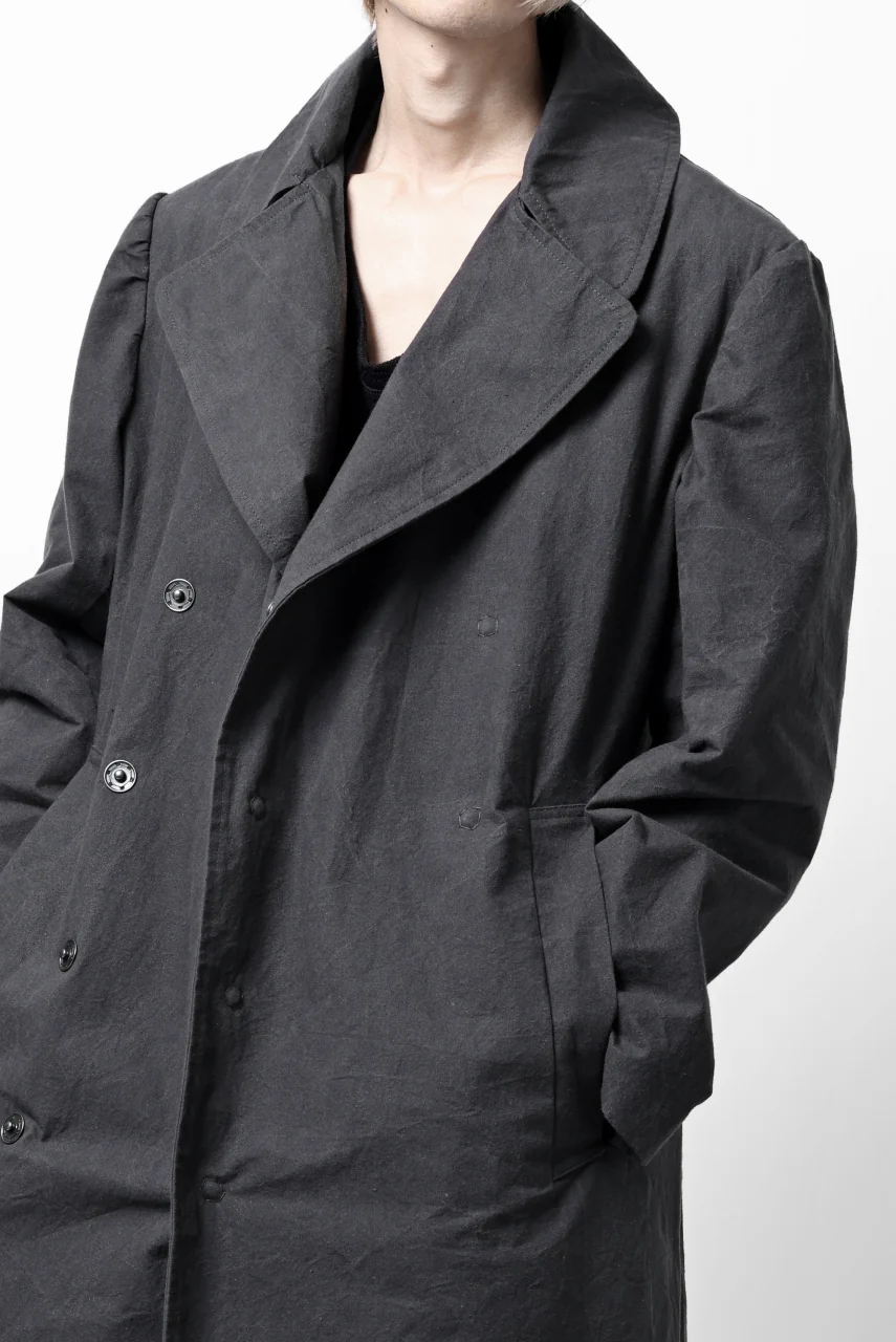 ierib exclusive military coat / boiled waxy cotton (GREY) - Image 52