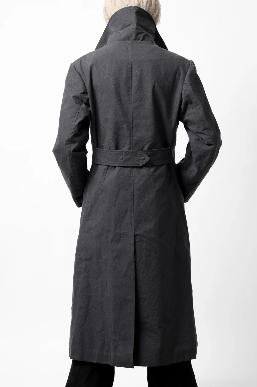 ierib exclusive military coat / boiled waxy cotton (GREY) - Image 6