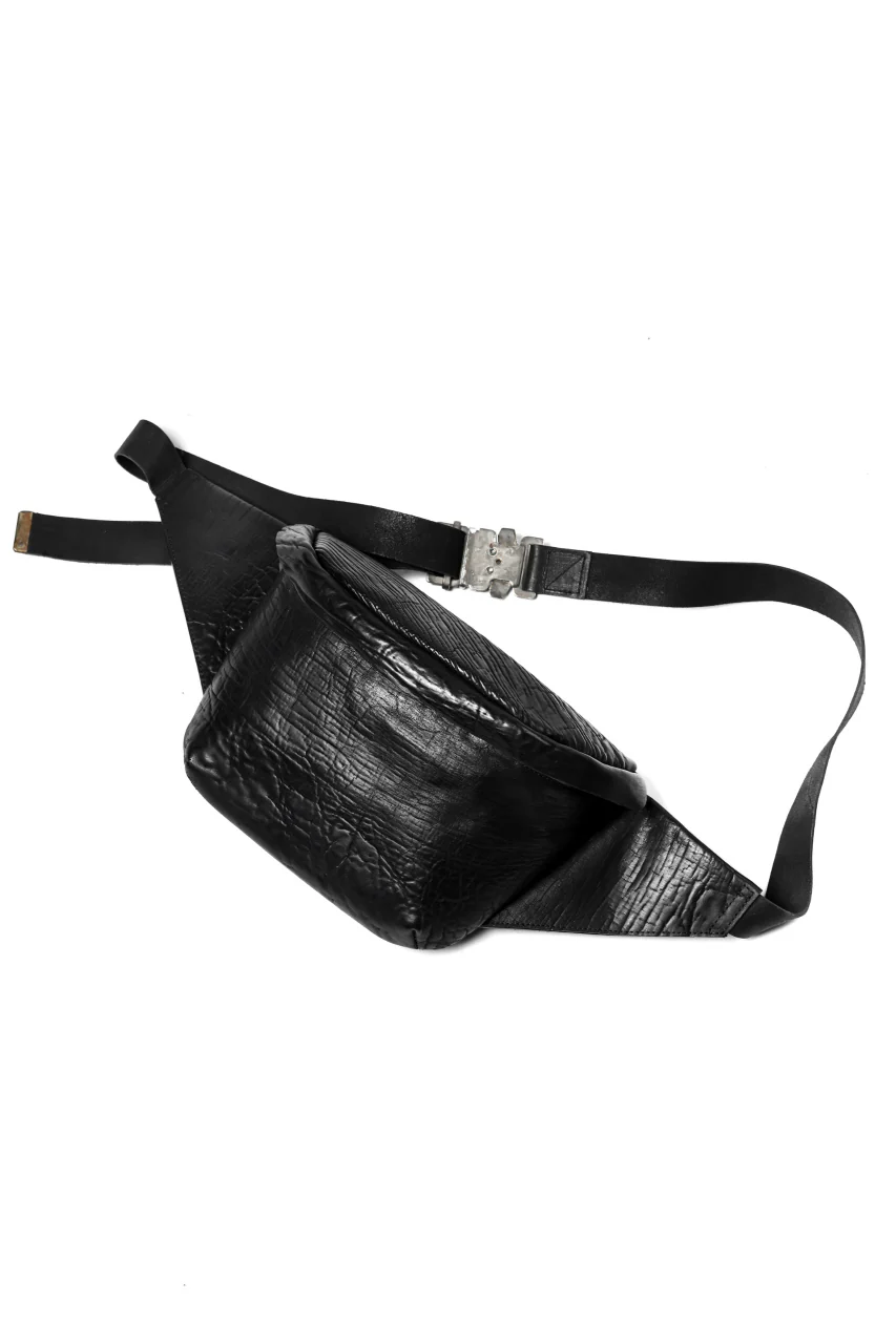 ierib exclusive waist body bag / waxy JP culatta (BLACK) - Image 2