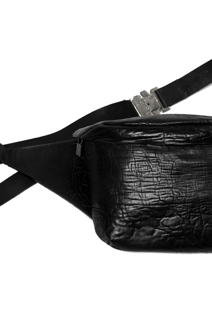 ierib exclusive waist body bag / waxy JP culatta (BLACK) - Image 6