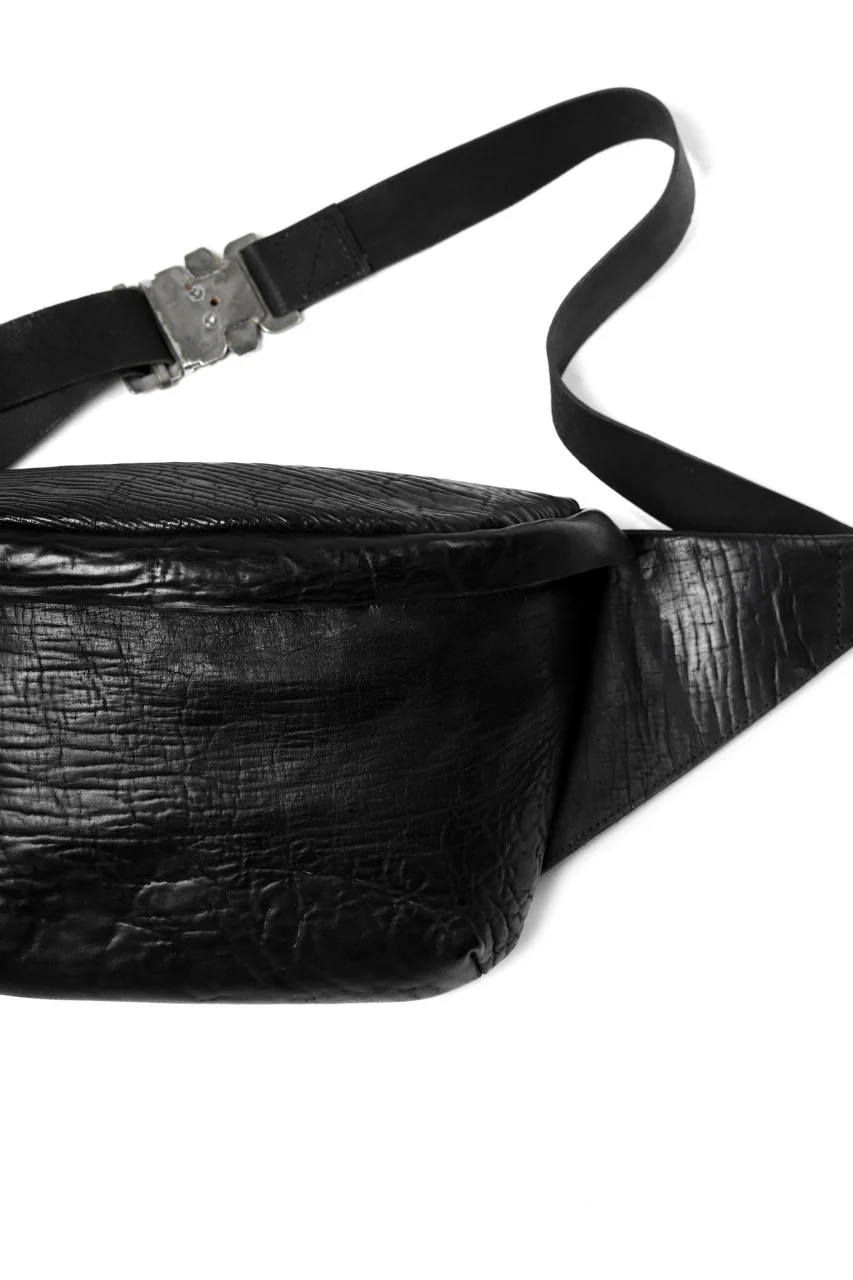 ierib exclusive waist body bag / waxy JP culatta (BLACK) - Image 7
