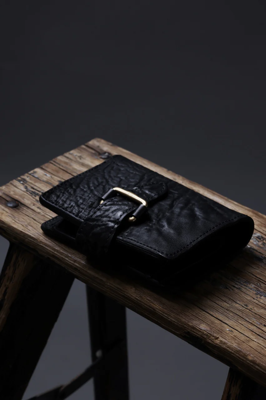 ierib Folded Wallet / Waxed Horse Butt Leather (BLACK #A) - Image 17