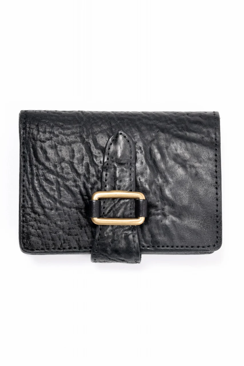 ierib Folded Wallet / Waxed Horse Butt Leather (BLACK #A) - Image 2