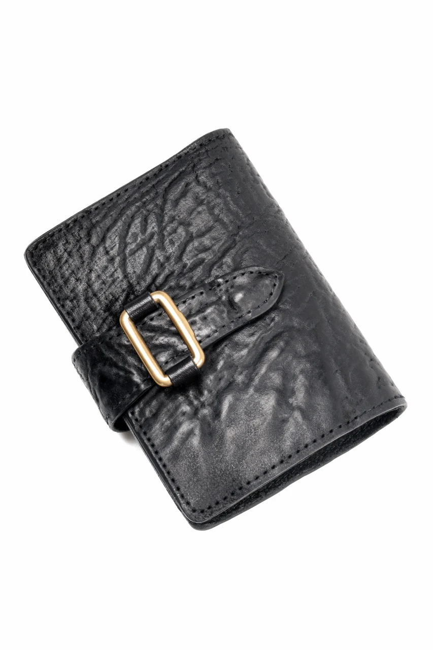 ierib Folded Wallet / Waxed Horse Butt Leather (BLACK #A) - Image 3