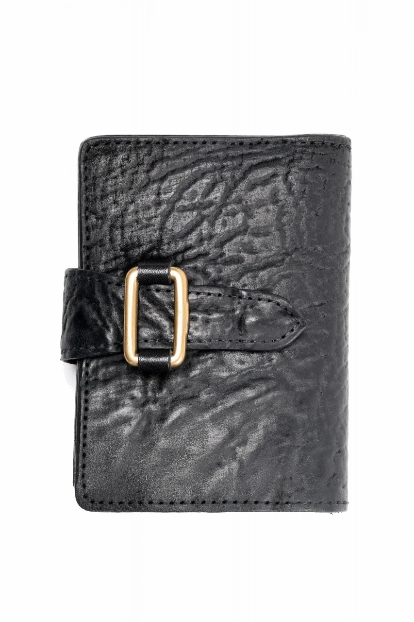 ierib Folded Wallet / Waxed Horse Butt Leather (BLACK #A) - Image 4