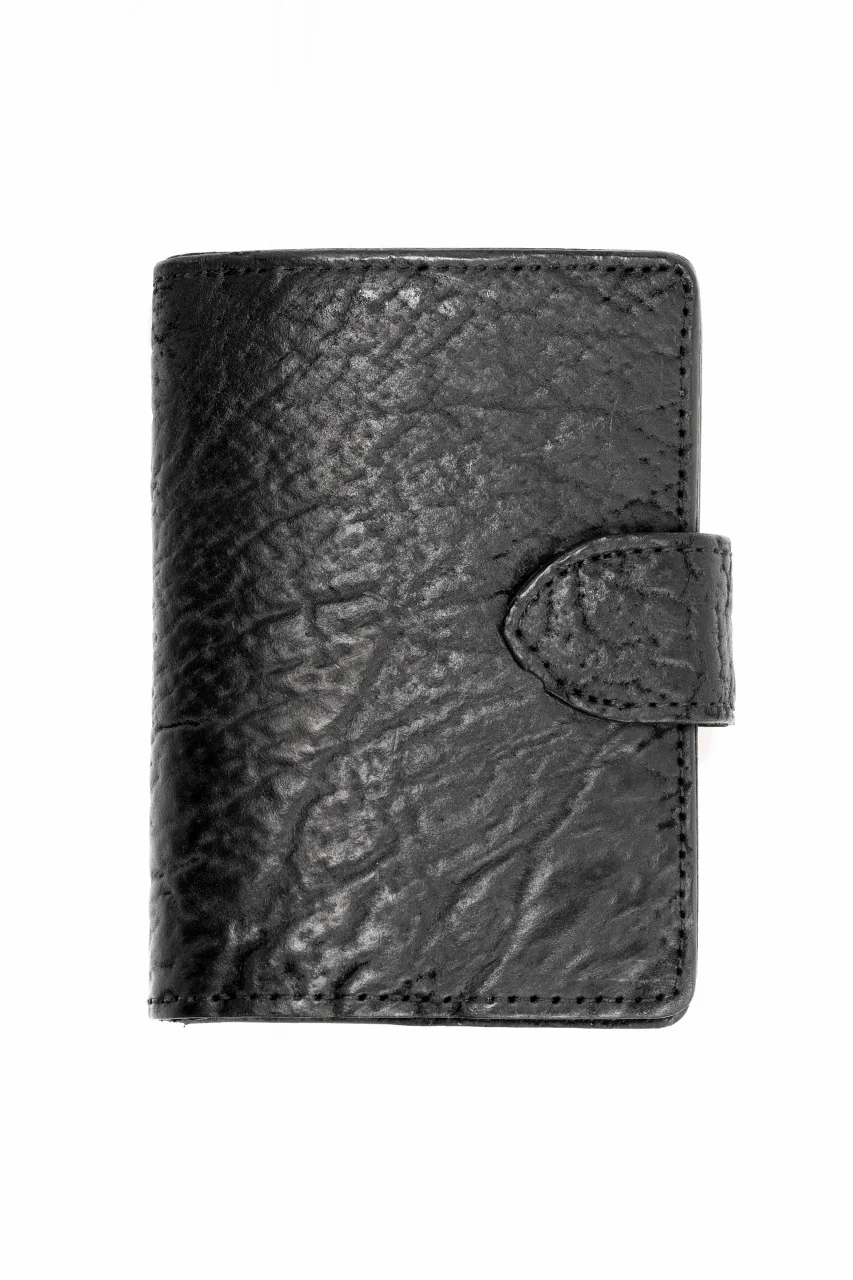 ierib Folded Wallet / Waxed Horse Butt Leather (BLACK #A) - Image 7