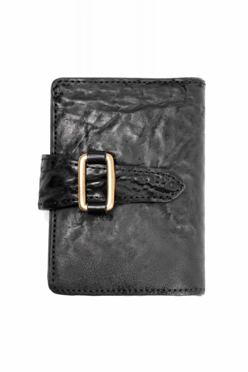 ierib Folded Wallet / Waxed Horse Butt Leather (BLACK #B) - Image 3