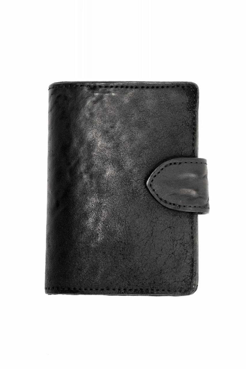 ierib Folded Wallet / Waxed Horse Butt Leather (BLACK #B) - Image 6