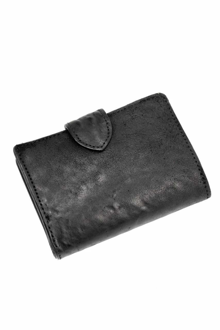 ierib Folded Wallet / Waxed Horse Butt Leather (BLACK #B) - Image 7