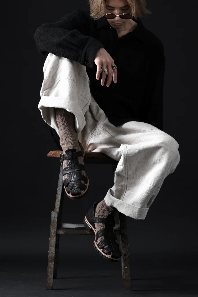 ierib gurkha shoes / kesennuma Shark (BLACK) - Image 56